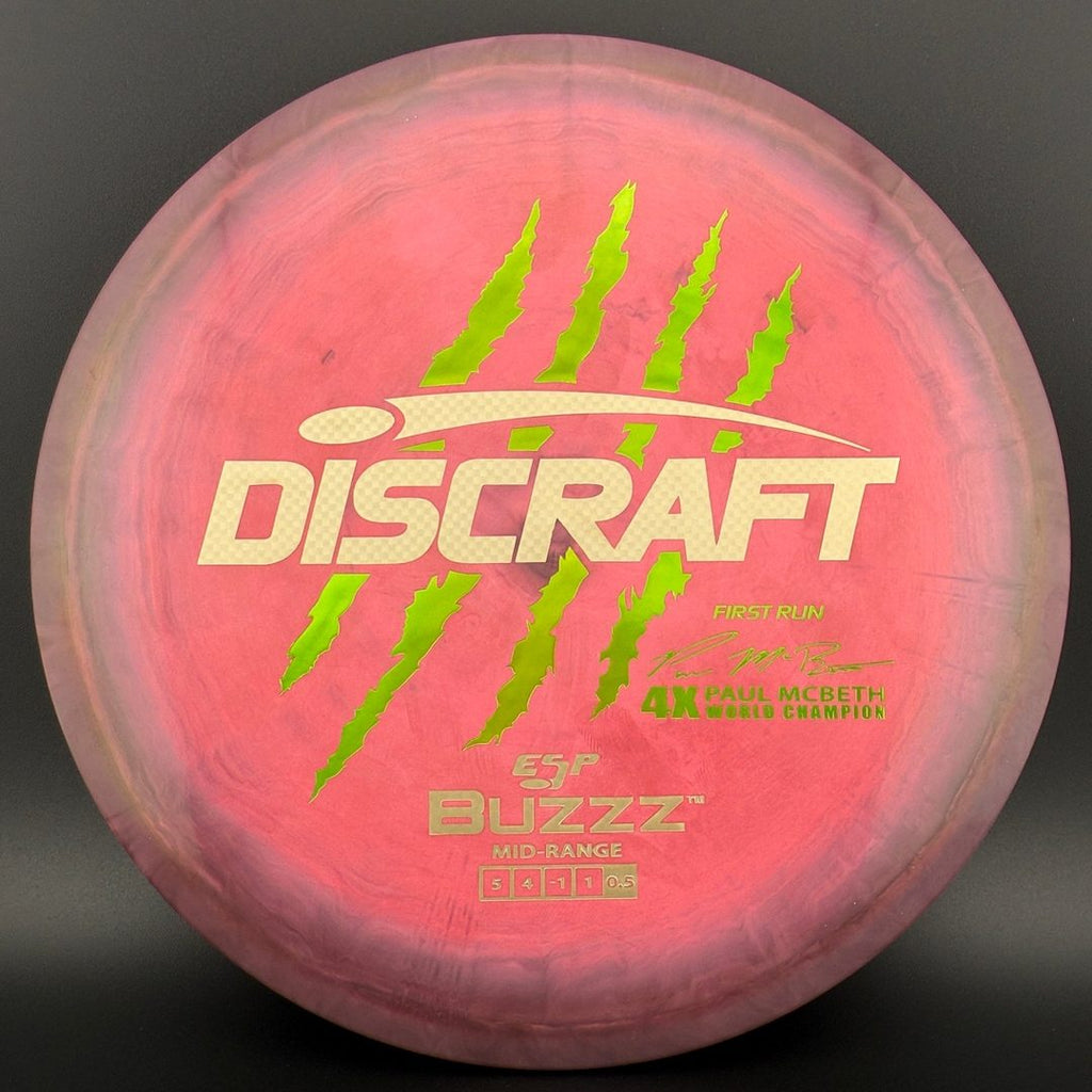 Swirly ESP Buzzz (First Run) - Paul McBeth 4x Claws - Pink Smoke