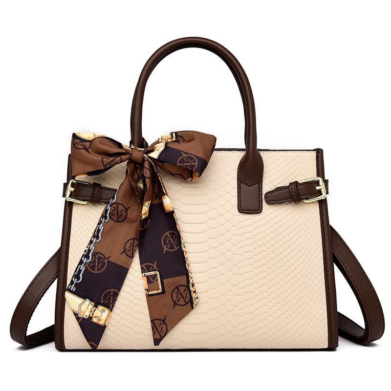 Sac à main Serpent Luxe en peau de serpent - Sac de travail élégant en cuir pour femmes stylées