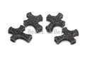 Black CZ Pave On Black Micro Pave Cross Spacer, sku#C100