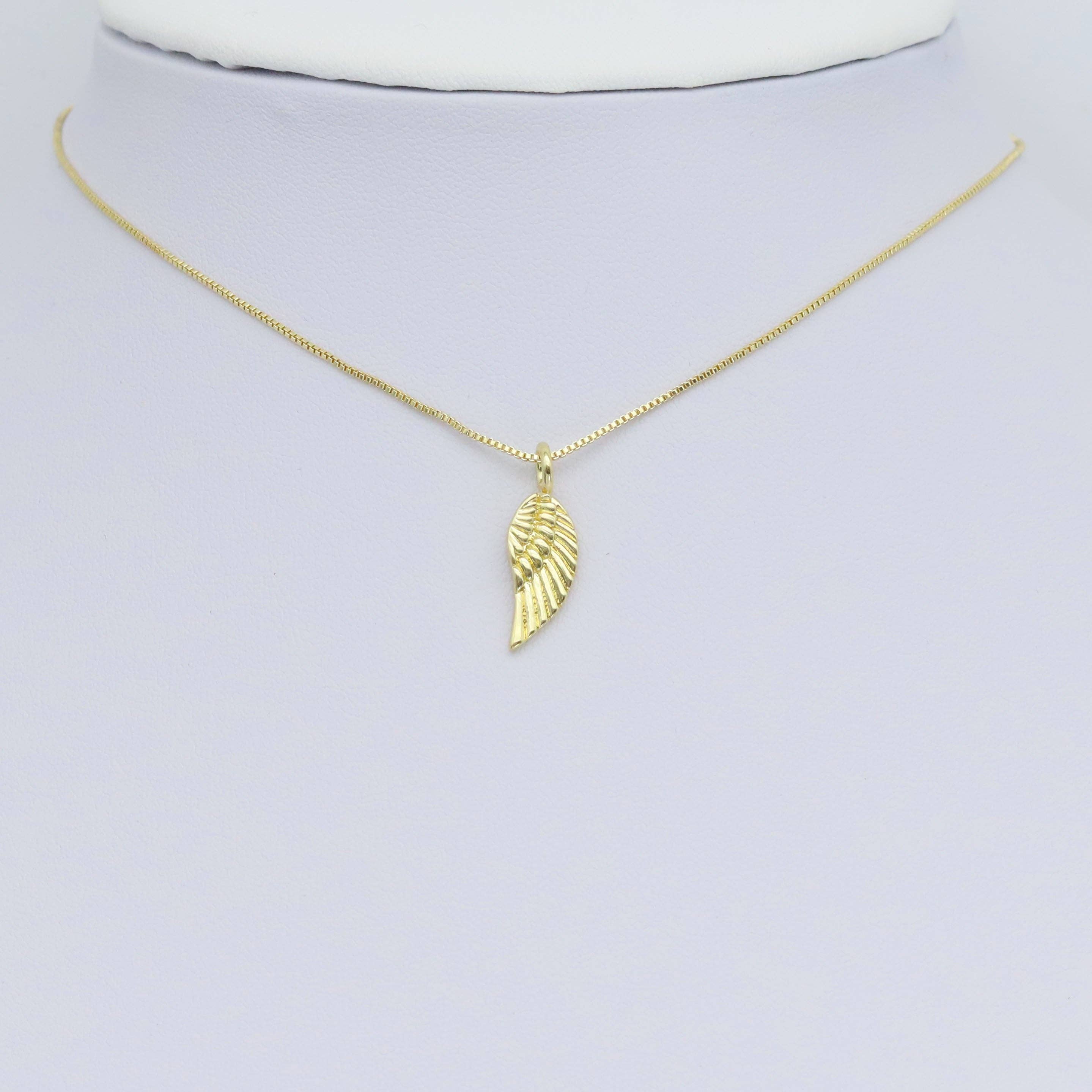 Gold Wing Shape Charm Pendant, Sku#Y982