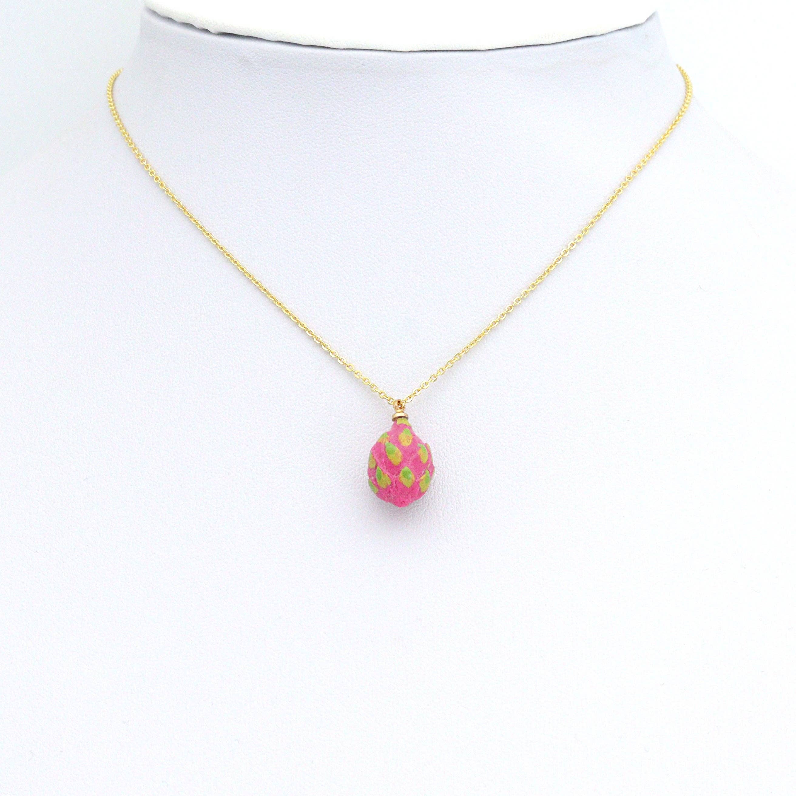 Cute Enamel Dragon Fruit Charm Pendant,Sku#LK1239