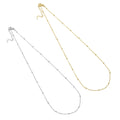 Gold Silver Rolo Link Dainty Ball Necklace, Sku#LD507