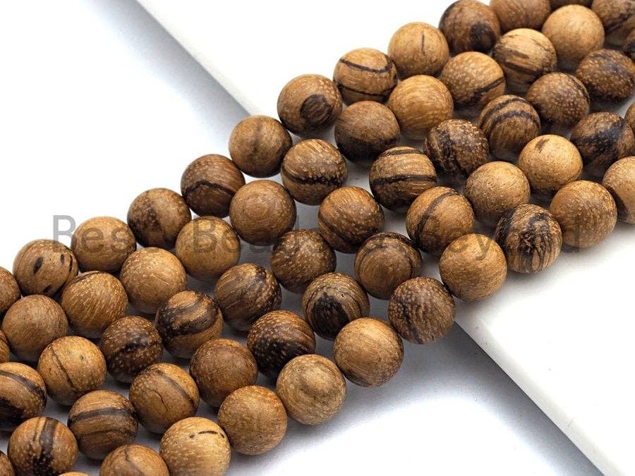 Natural Smooth Round Wood beads, 6mm/8mm/10mm/12mm Natural Brown Wood beads, Natural  Wood Grain Beads, 15.5inch strand,SKU#U464