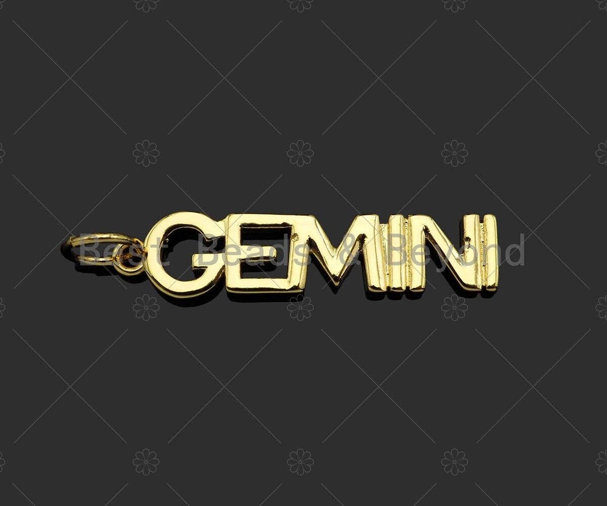 Constellation Word Shape Pendant/Charm, 18K Gold Filled Charm, Necklace Bracelet Charm Pendant,7x45mm,Sku#Z1367