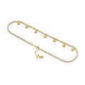 Clear CZ Star Gold Tennis Necklace,sku#LD377