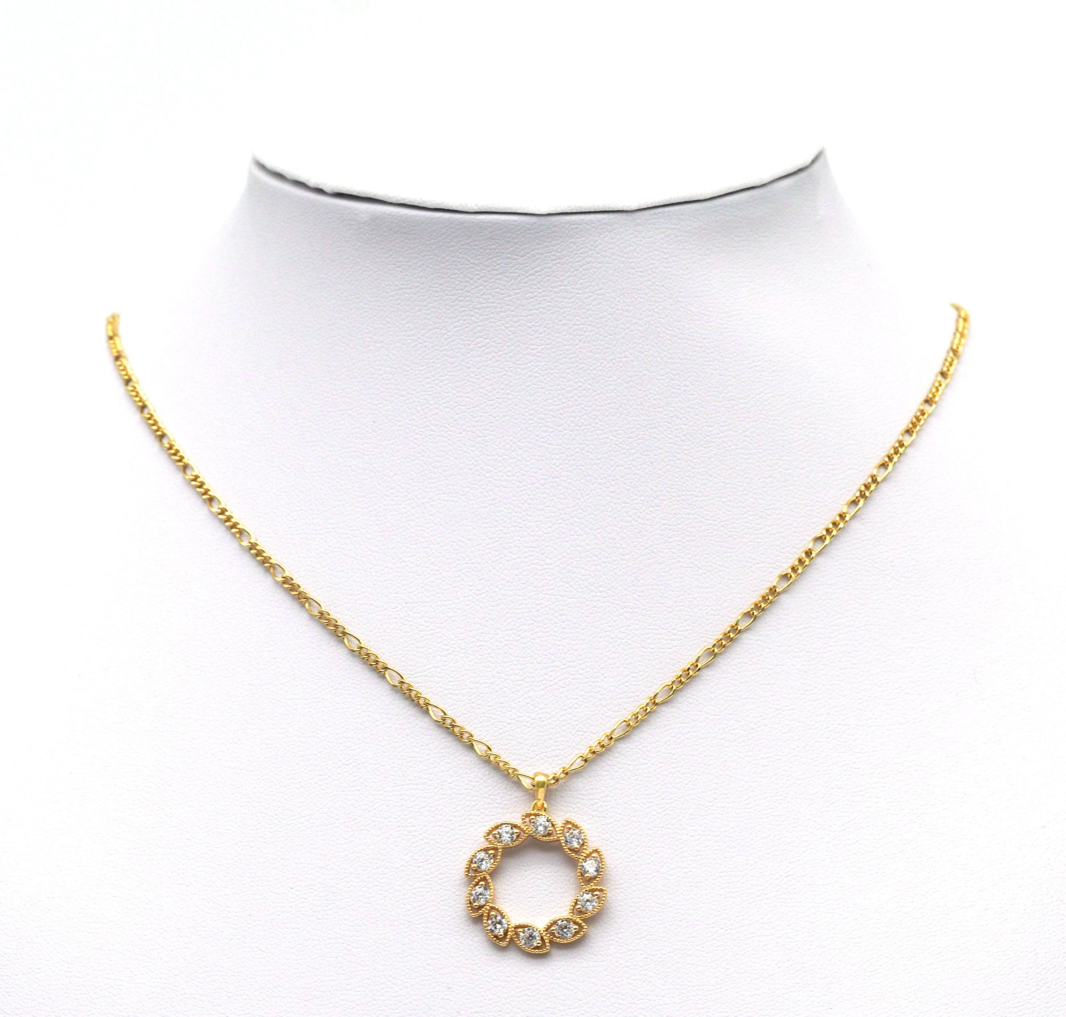 Gold Flower Frame Charm, 21mm, Sku#ZX86