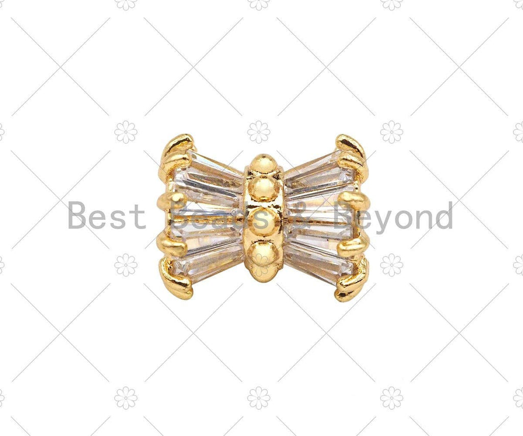Gold Filled CZ Micro Pave Drum Shape Spacer Beads, 11x9mm, Sku#ZX25