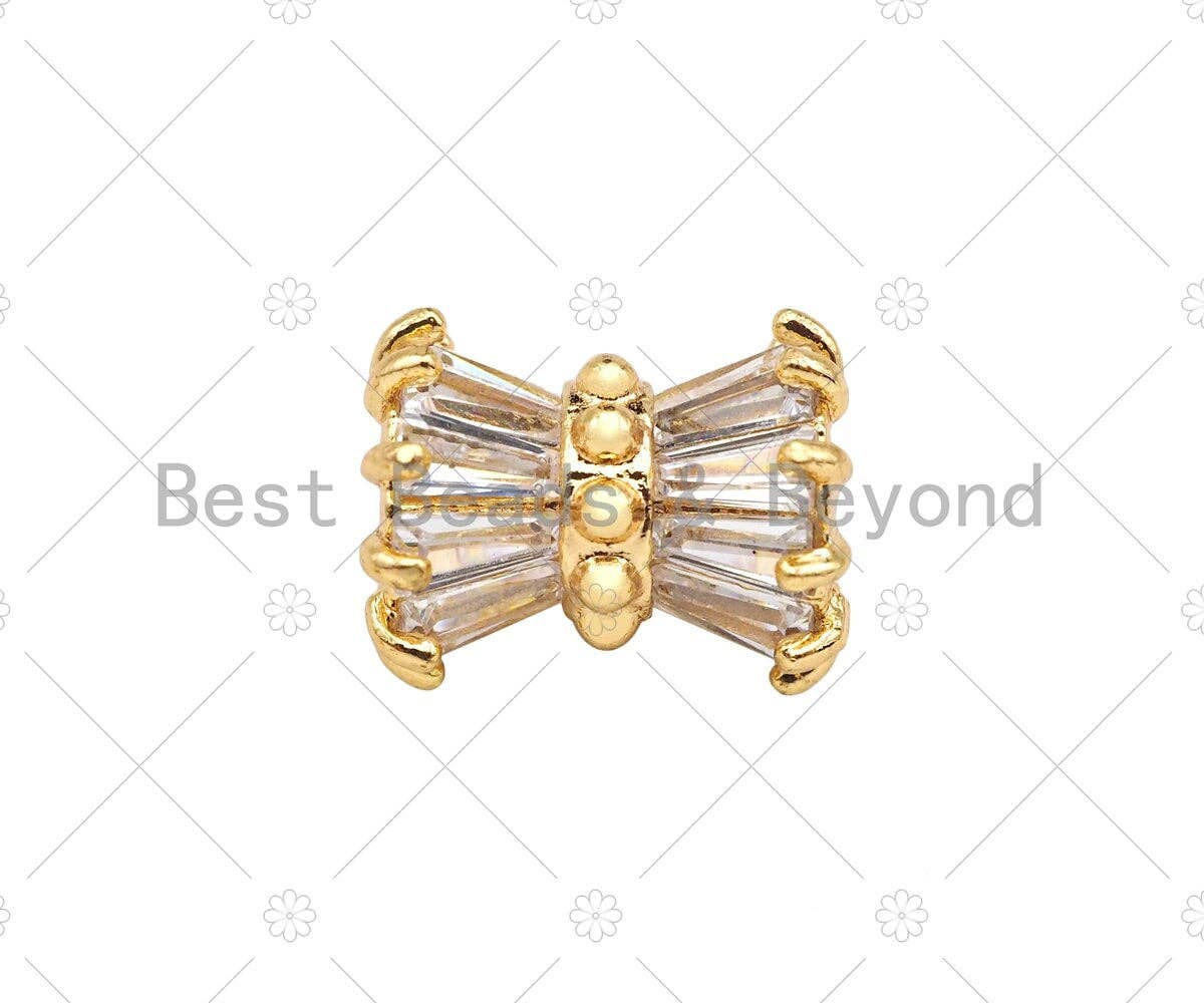 Gold Filled CZ Micro Pave Drum Shape Spacer Beads, 11x9mm, Sku#ZX25