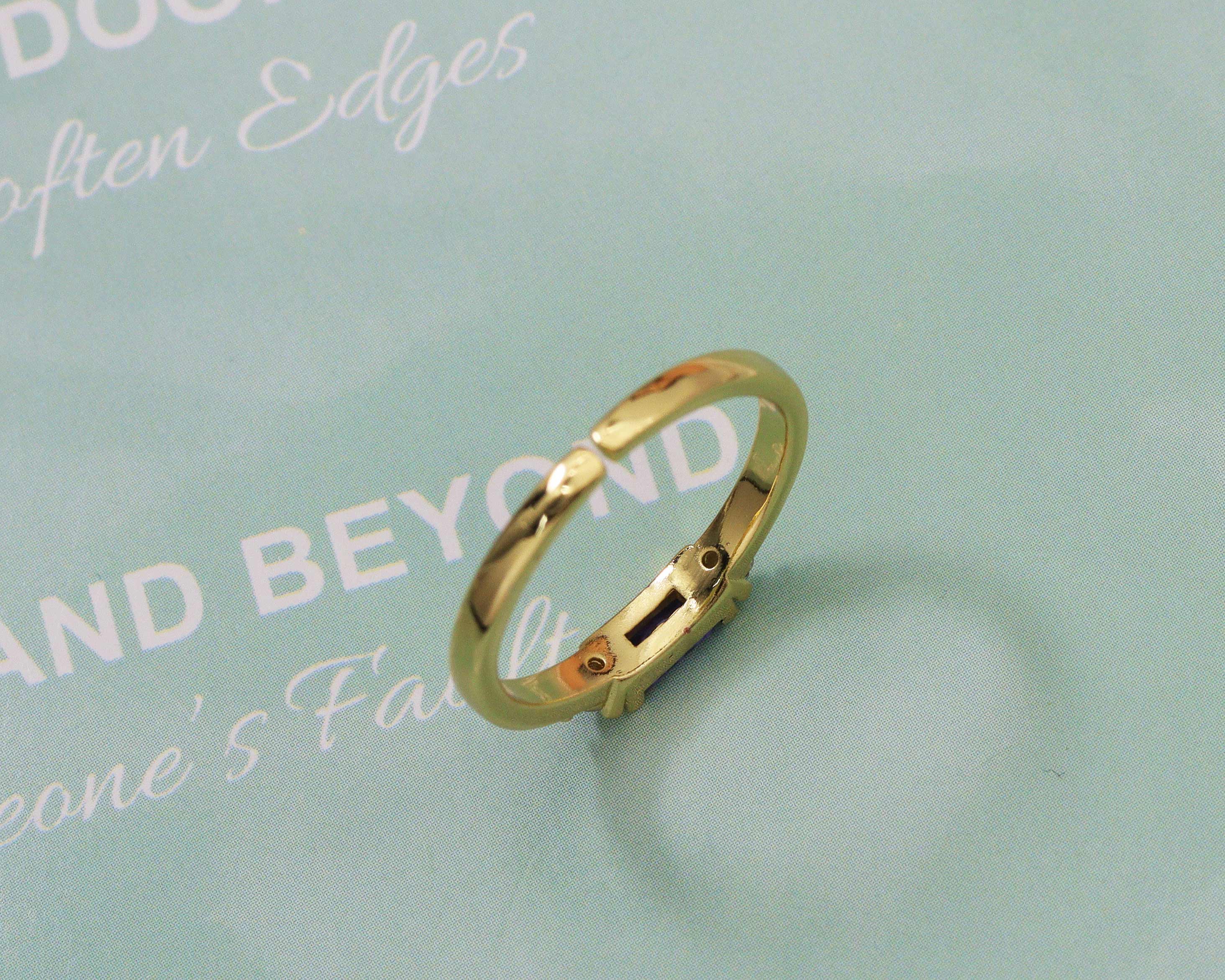 Rectangle Colorful Stone Ring, Sku#X304