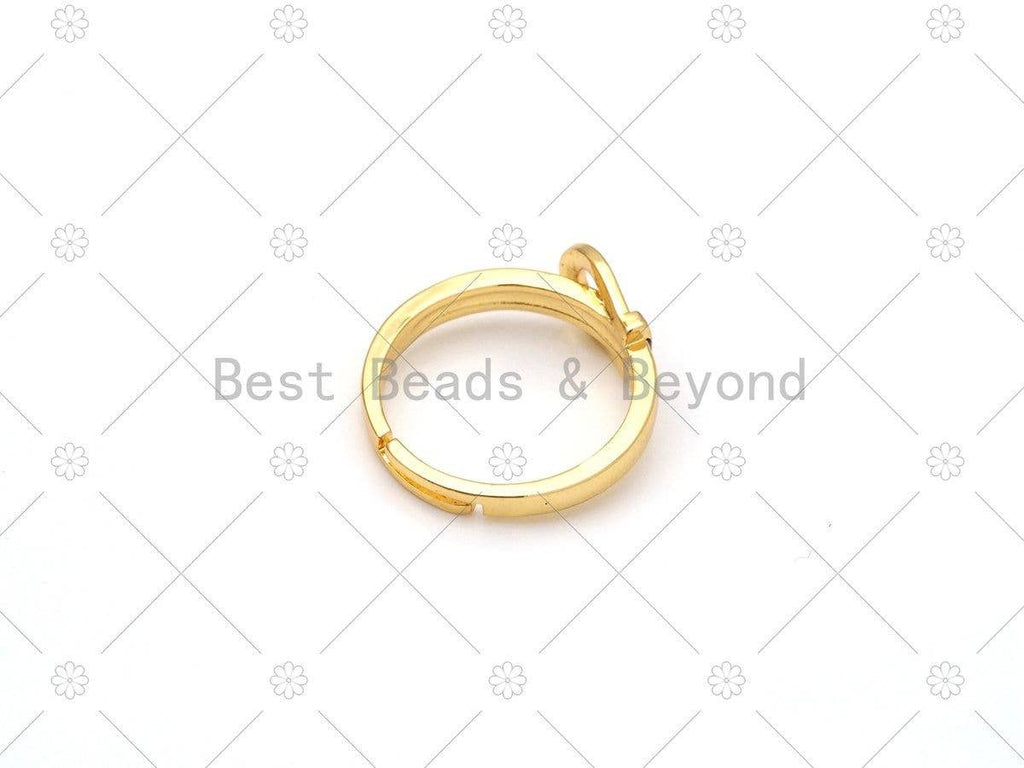 Enamel Belt Fastener Shape Adjustable Ring, Sku#LK485