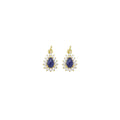 Natural SodaliteTeardrop Gemstone CZ Pave Charm, Sku#Y940