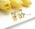 CZ Gold Star Ring,Sku#X179