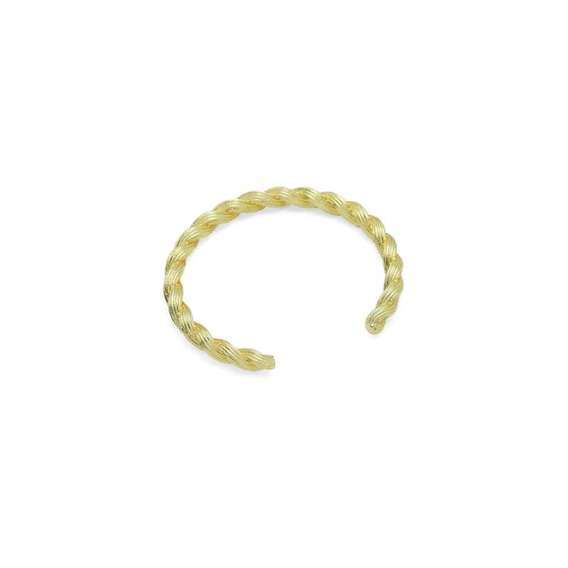 Gold Silver Twisted  Cuff  Bracelet, Sku#LX644