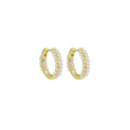 White Pearl Everyday Hoop Earrings, Sku#LD553