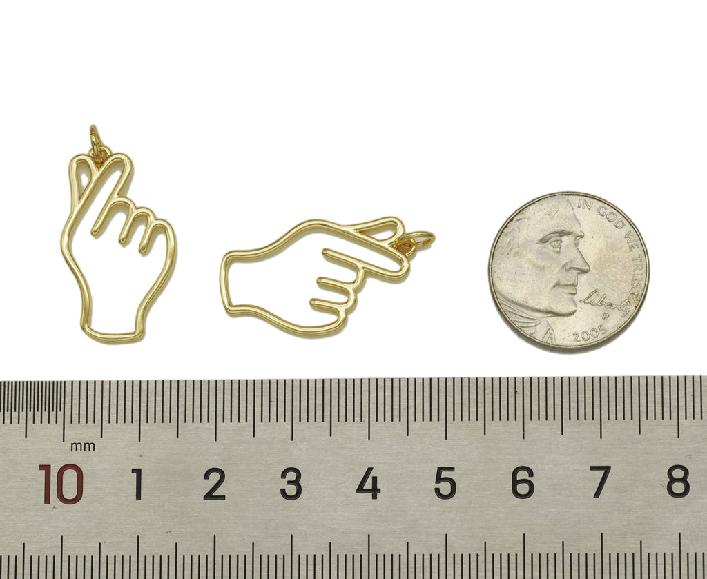 Love You Hand Gesture Charm, Sku#F1465