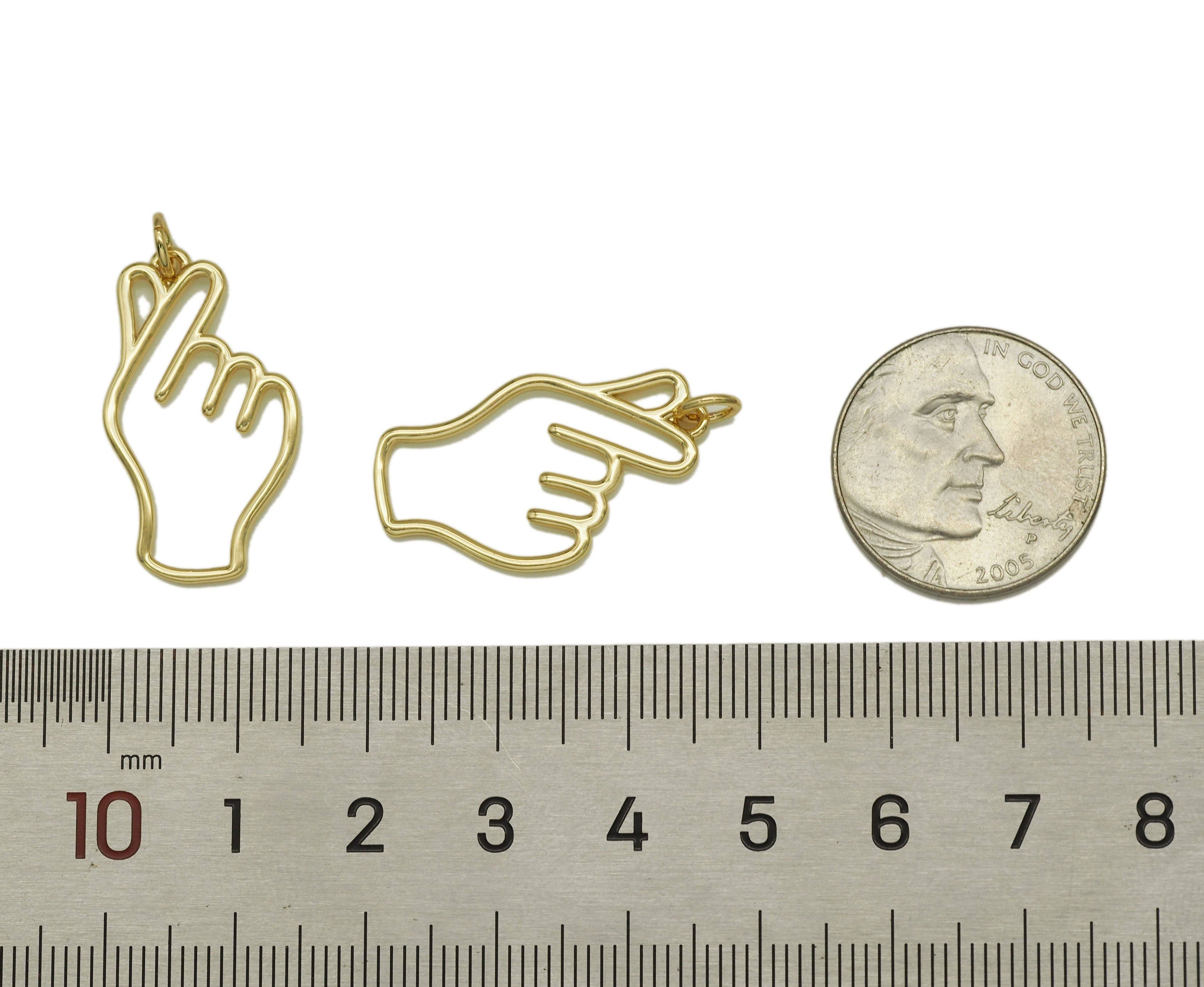 Love You Hand Gesture Charm, Sku#F1465