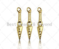 Gold Filled Sword with Holes Shape Pendant, 18K Gold Filled Sword Charm, Necklace Bracelet Charm Pendant, 6x27mm, Sku#Y446