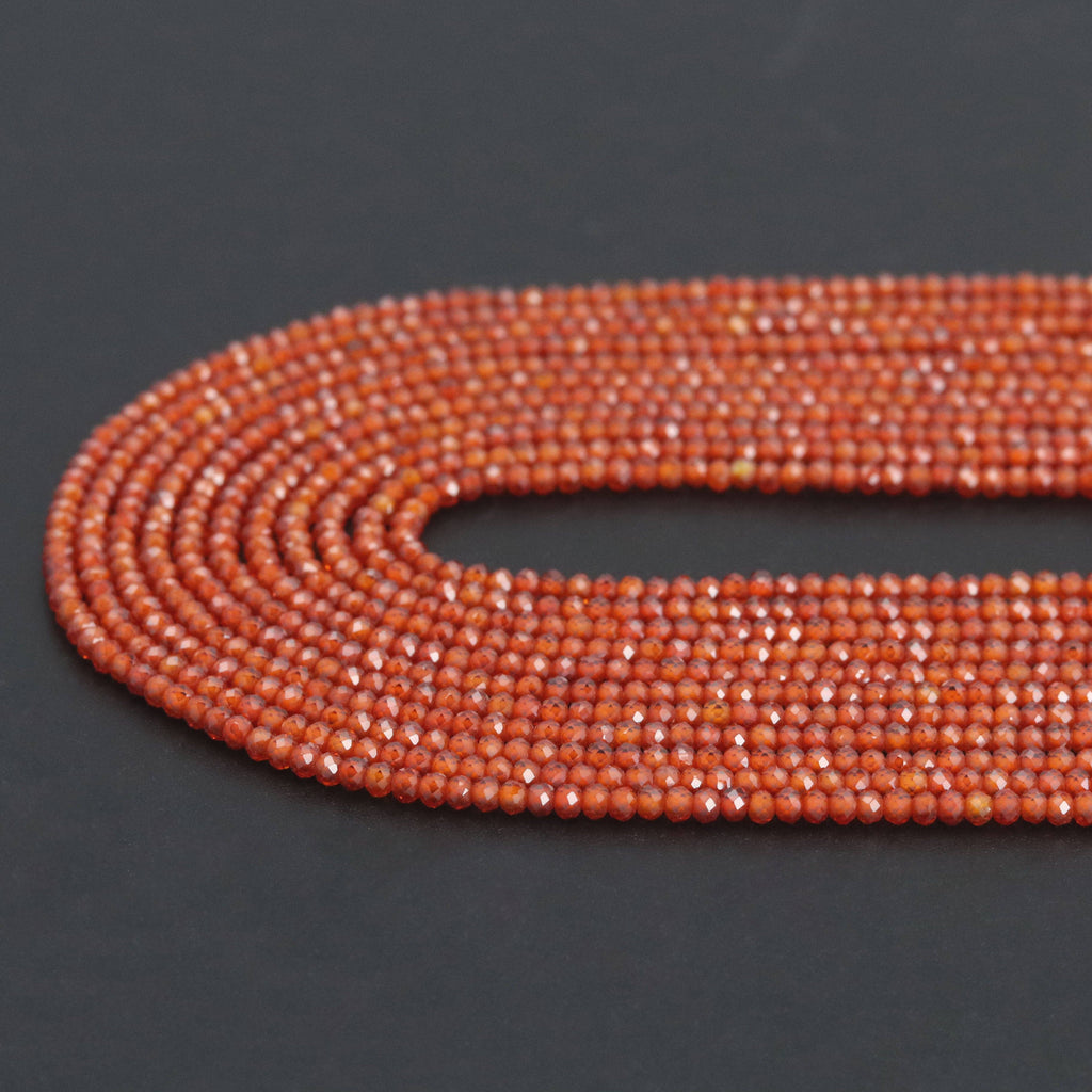 1.5x2mm Rondelle Faceted CZ Beads, Sku#U2136