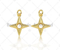 Gold Filled North Star Shape Pendant, 18K Gold Filled Star Charm, Necklace Bracelet Charm Pendant, 15x18mm, Sku#Y447
