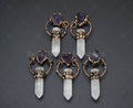 New!!! Natural Crystal Point with Amethyst Pendant, Sku#YT17