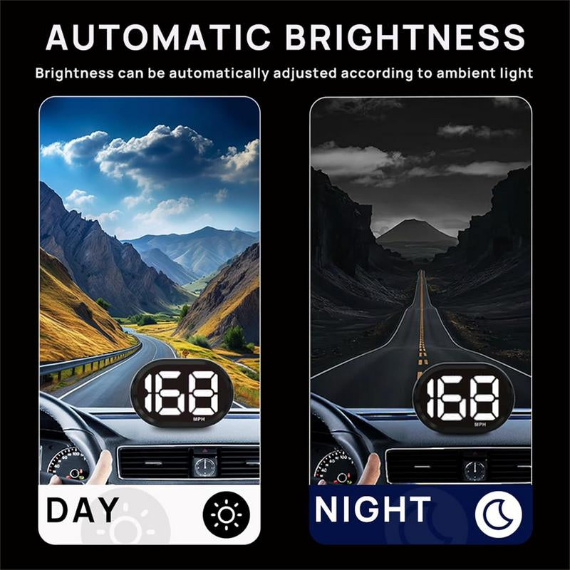 GPS Speedometer for Car Mph,Digital Speedometer for Car,Three Display Modes,Speeding Alert, Automatic Brightness Adjustment,Large Font Display,Usb Connect Plug and Play Tire Pressure Sensor Gauge Pods Digital Speedometer