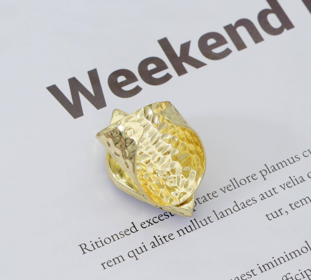 Gold Labradorite Adjustable Ring, Sku#YT37