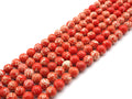 High Quality Orange Sea Sediment Imperial Jasper Beads, 6mm/8mm/10mm/12mm Round Smooth Imperial Japser, 15.5'' Full Strand, SKU#UA203
