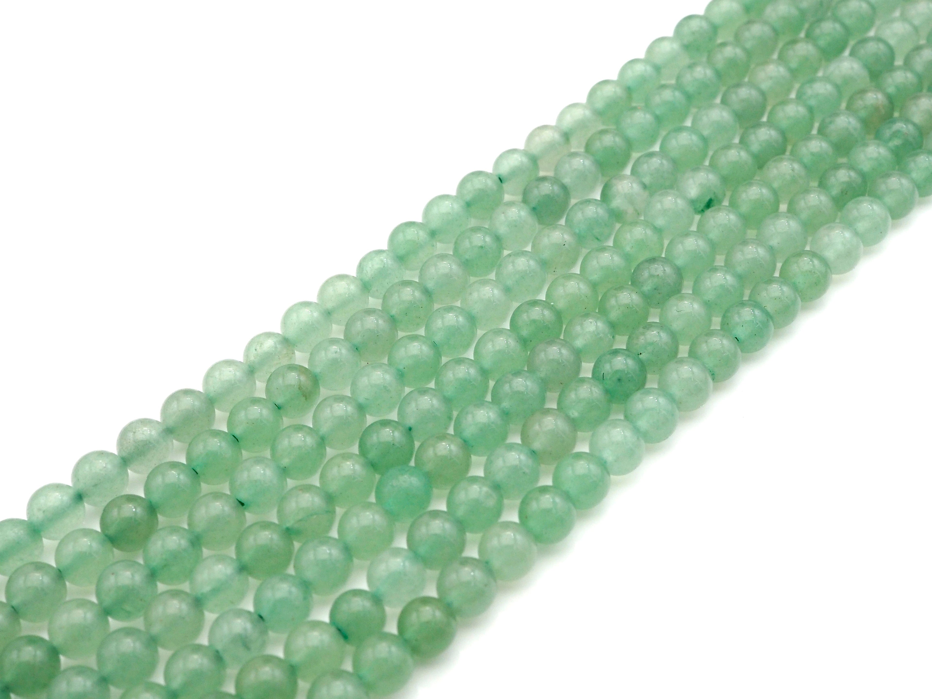 Perles rondes lisses en aventurine verte de qualité, 6mm/8mm/10mm/12mm, enfilage complet de 15,5'', UA182