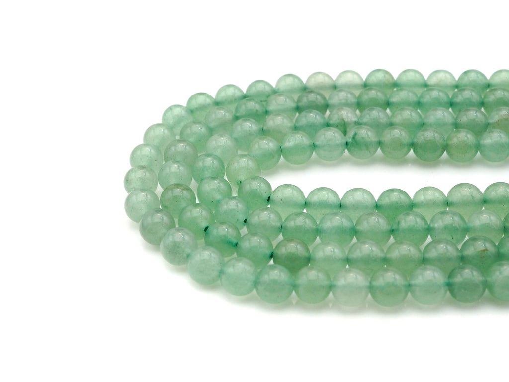Perles rondes lisses en aventurine verte de qualité, 6mm/8mm/10mm/12mm, enfilage complet de 15,5'', UA182