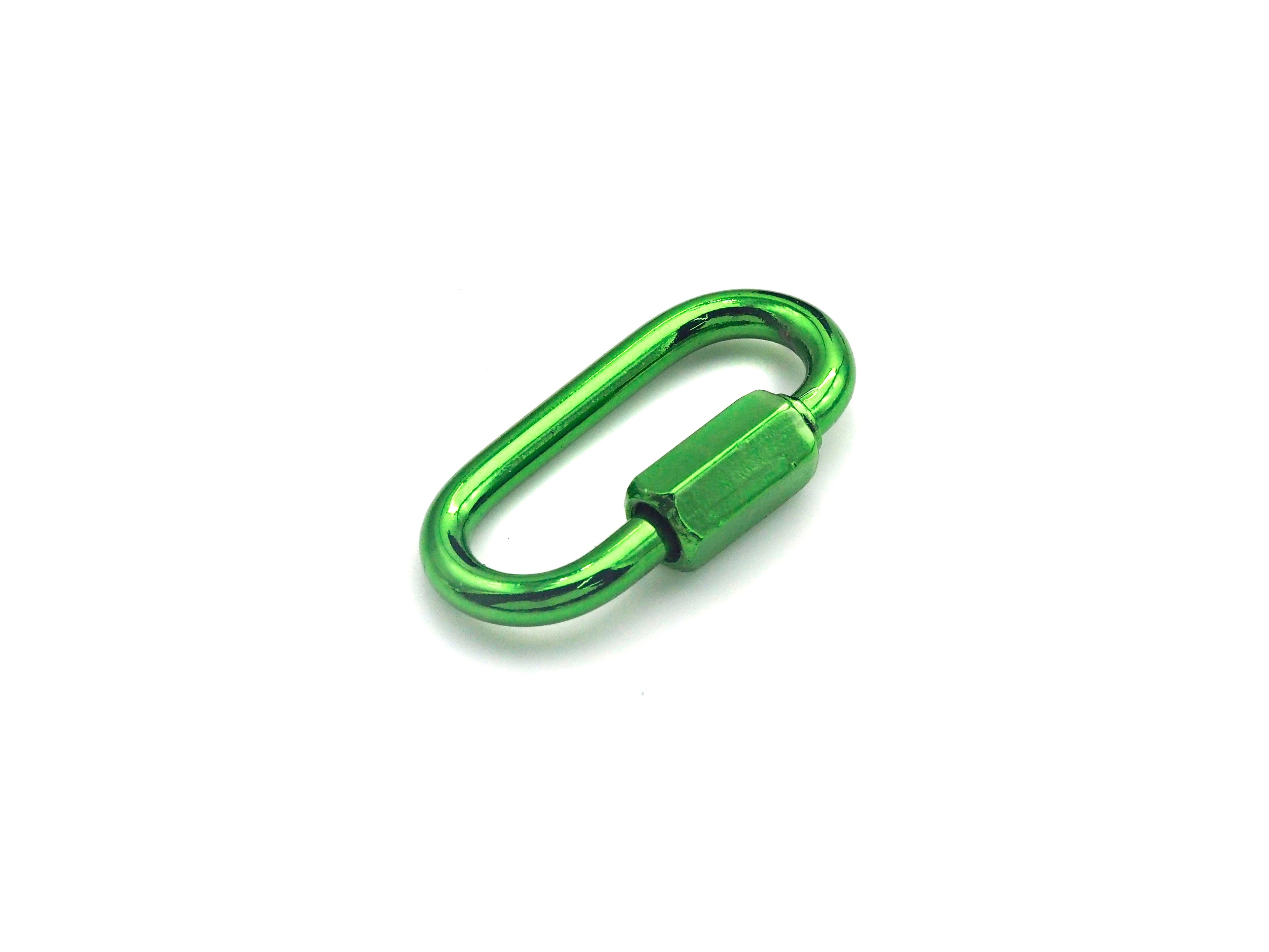 Large Colorful Enamel Pave Oval Shape Clasp, Gold/Purple/Green/Tear Green Carabiner Clasp, 16x28mm, sku#H238