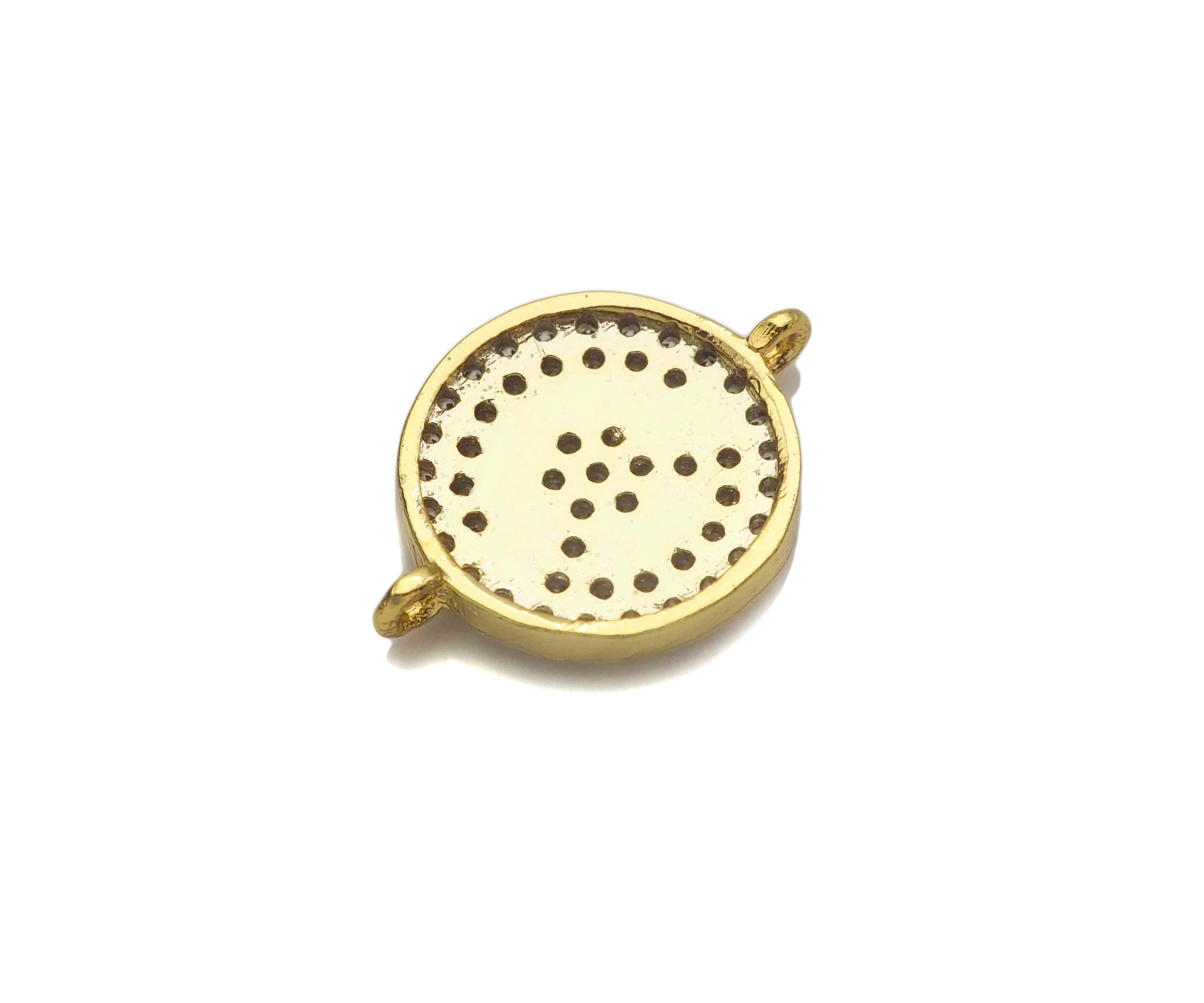 CZ Clear Micro Pave Cute Smiley Face Connector, CZ Pave Find