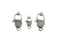 Antique Silver CZ Micro Pave Lobster Claw Clasp/Link Connector with Jump Ring,Pave Claw Clasp,11x16/13x20mm/16x24mm,sku#H170