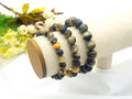 Natural Golden Blue Tiger Eye Stretch Bracelet, U1077