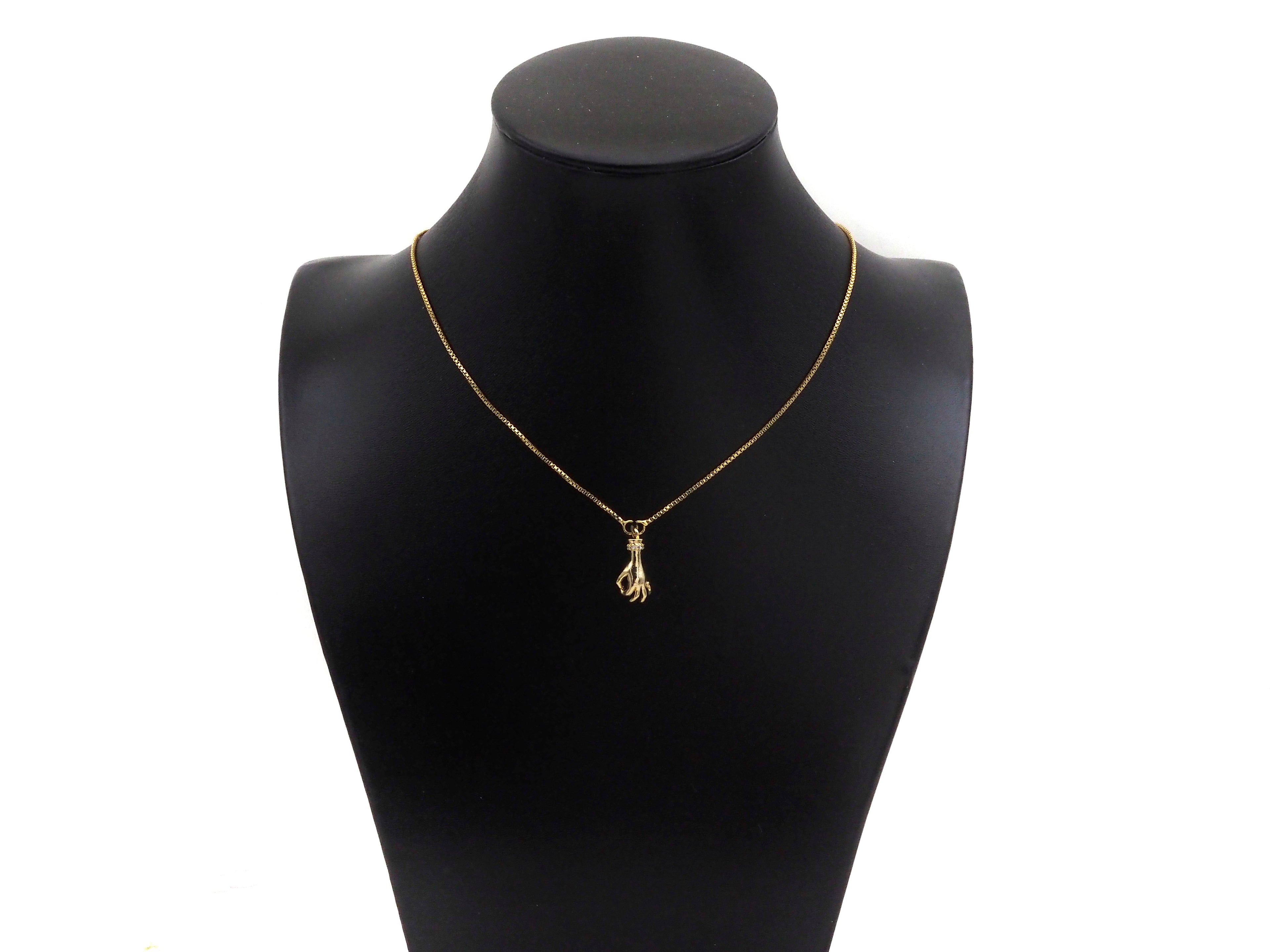 CZ Micro Pave Ok/Love You/Yeah Gesture Shape Pendant/Charm,18K Gold Charm, Necklace Bracelet Charm Pendant,8x19/7x19/10x19mm,Sku#FH152