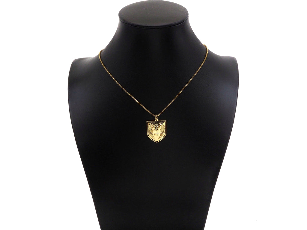 Dainty Angle Wings Heart On Shield  Shape Pendant,Gold/Silver Medallion Charm, Shield Necklace Bracelet Charm Pendant,19x24mm, Sku#L538