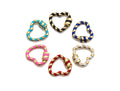 Colorful Enamel Pave Heart Shape Clasp, Gold Plated Screw Clasp, Carabiner Clasp, 21x22.6mm, sku#K77