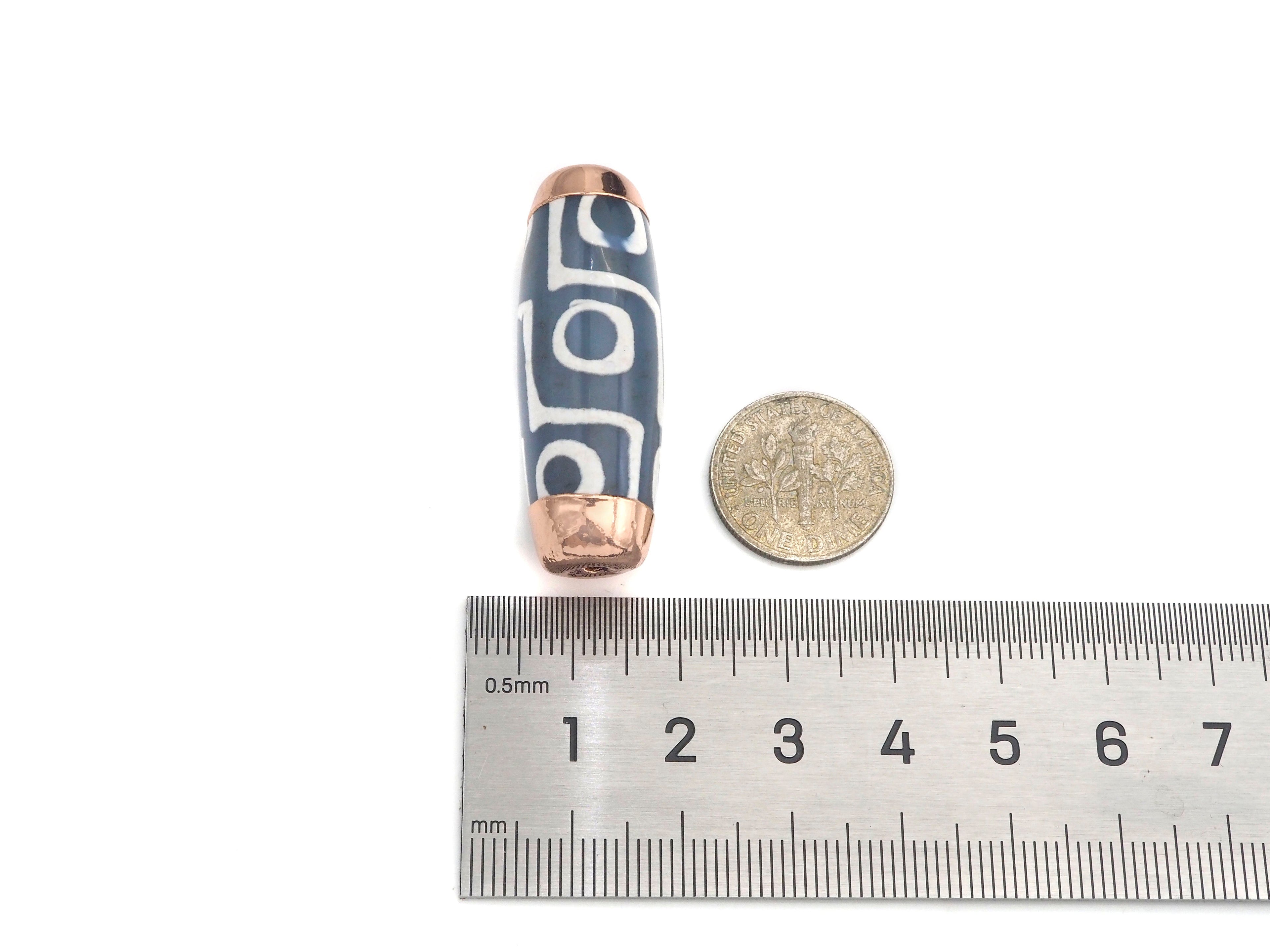 Large Natural Tibetan Agate Barrel Shape Spacer Beads, sku#U1003