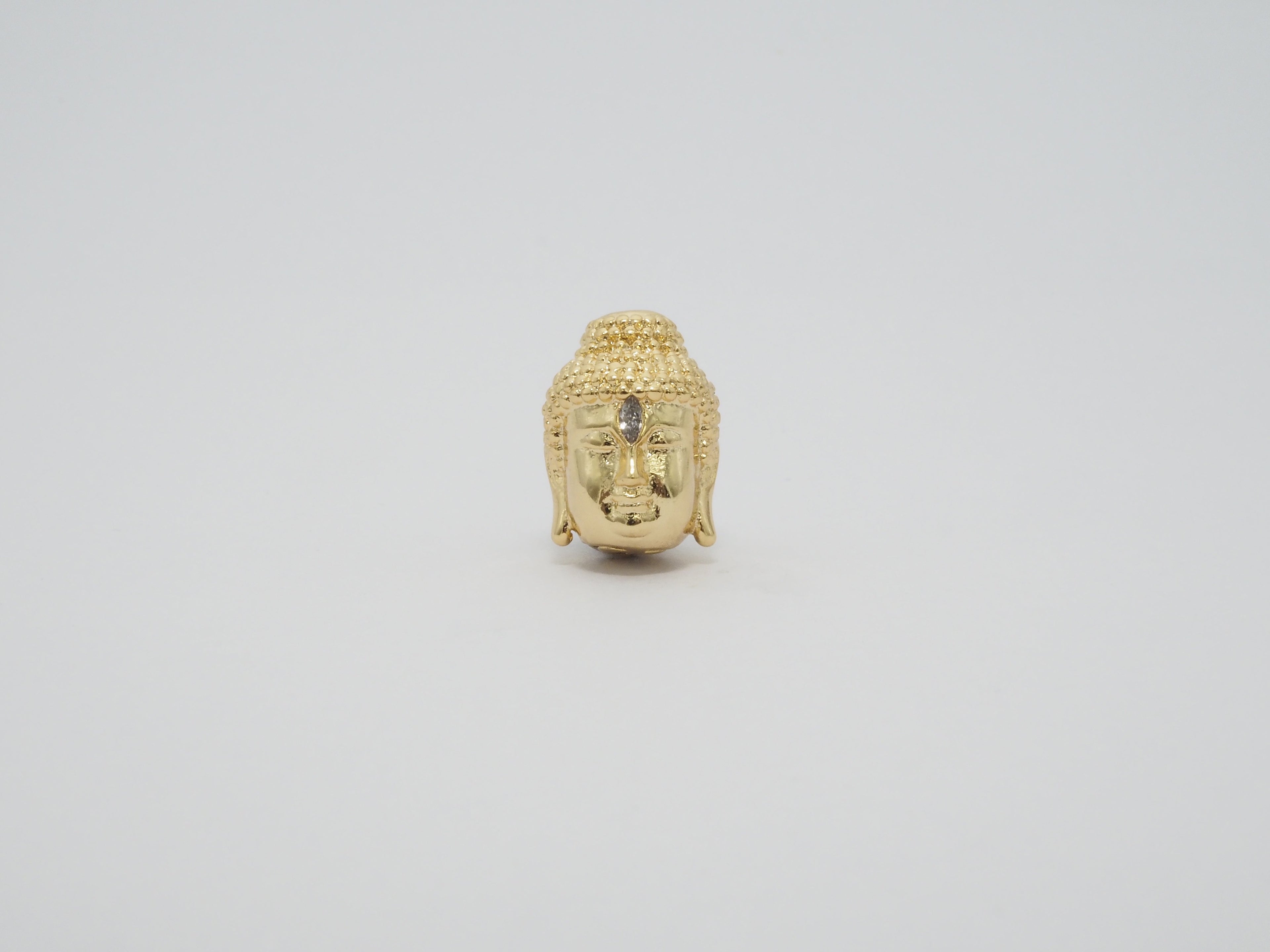 Buddha Head Beads, Buddha Religious Charm, Buddha Head Space Beads, 14x10x10mm, Sku#Y86
