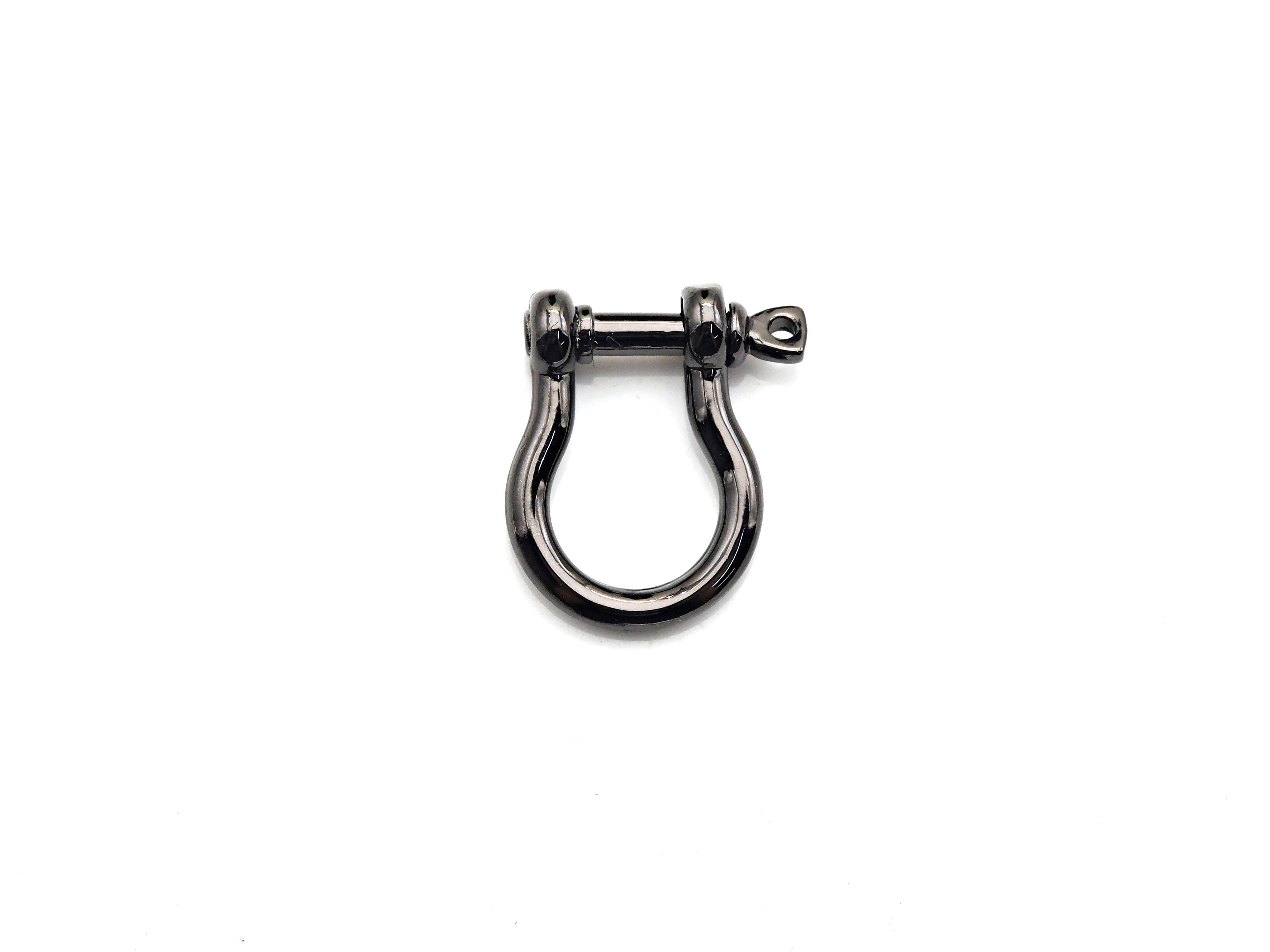 U Shape Lock Clasp, CZ Pave Clasp, Silver/Black/Rose Gold/Gold Carabiner Clasp, 15x19mm, sku#H218