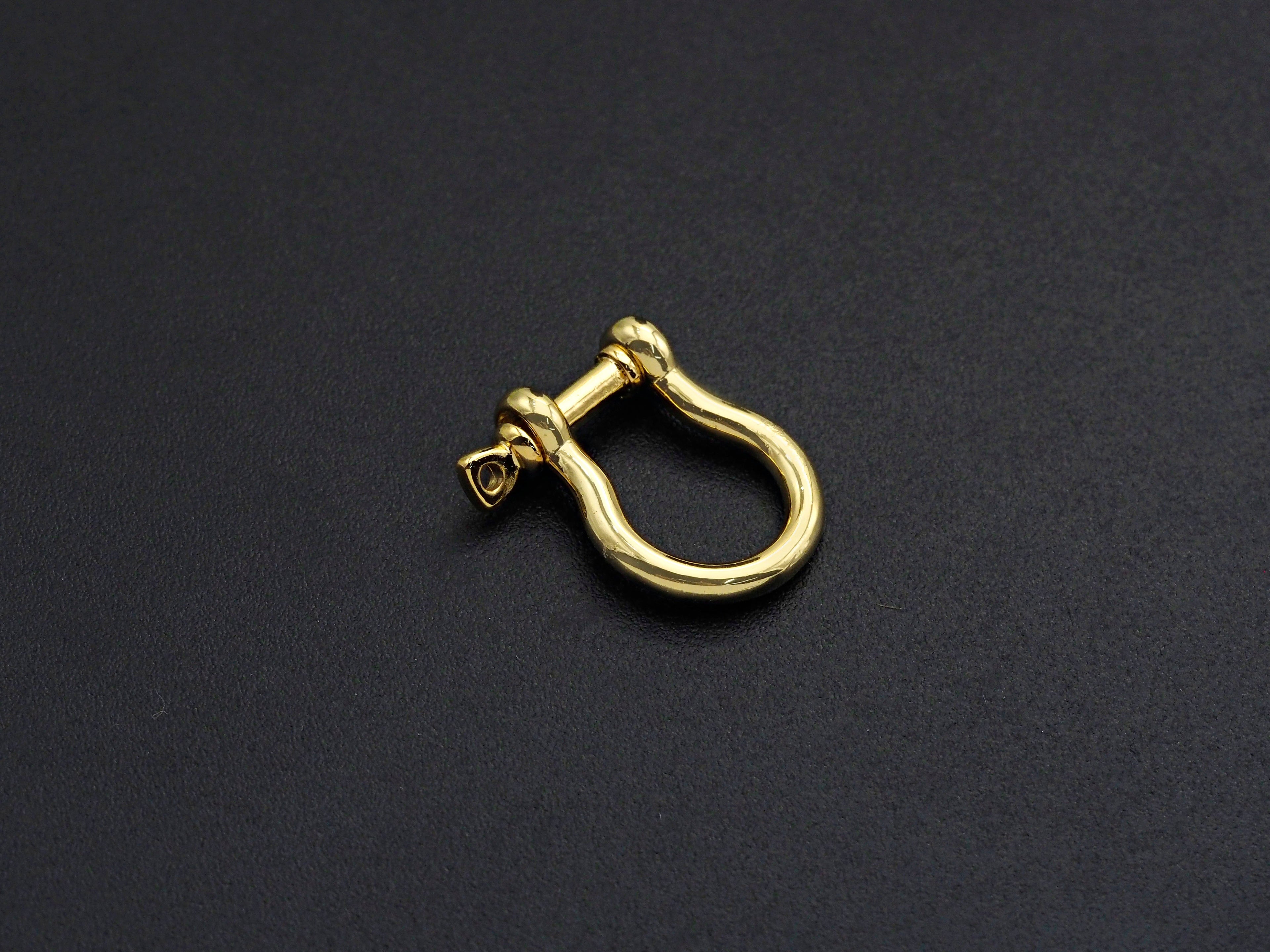 U Shape Lock Clasp, CZ Pave Clasp, Silver/Black/Rose Gold/Gold Carabiner Clasp, 15x19mm, sku#H218