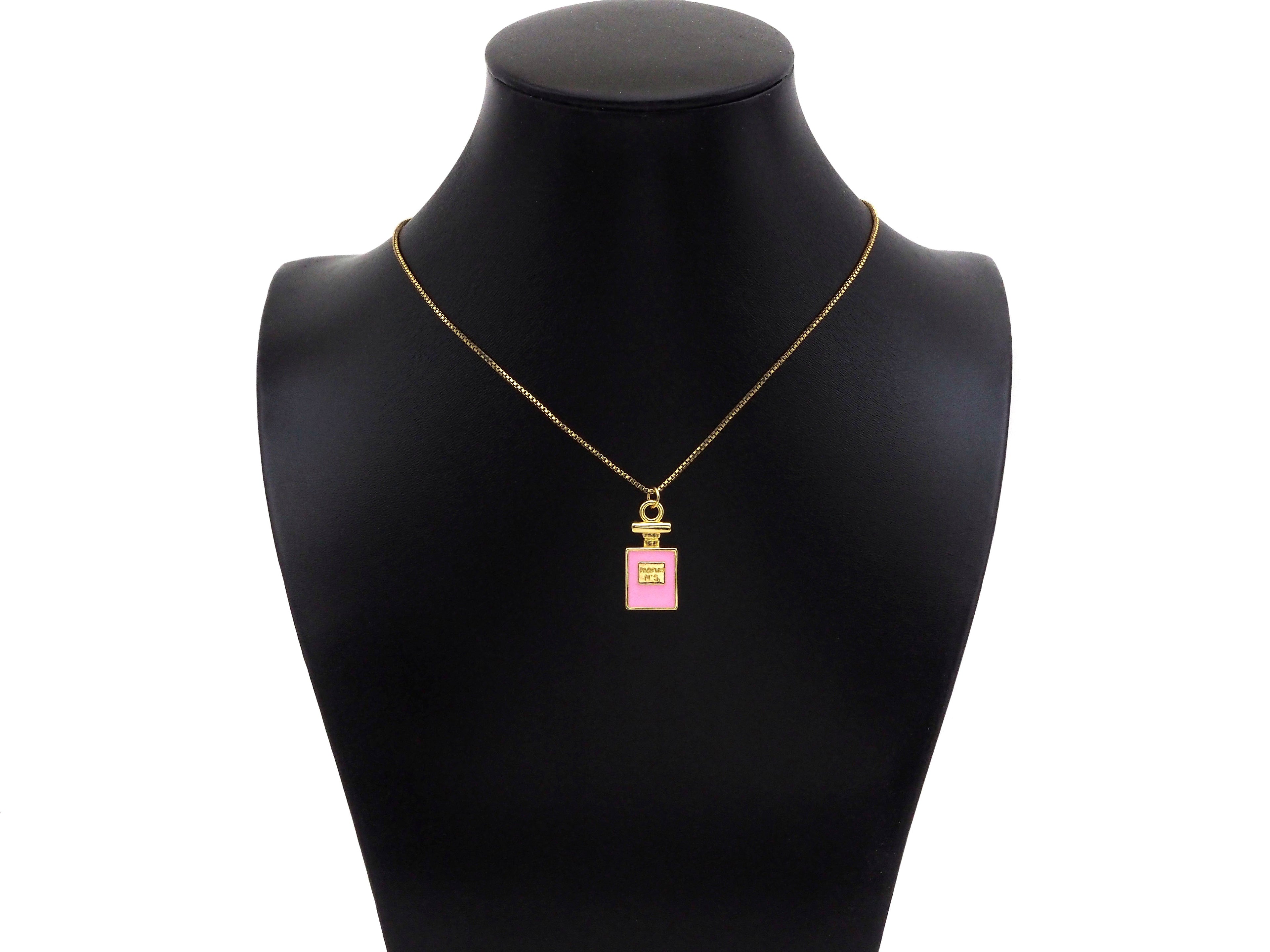 Enamel Colorful Perfume Bottle Shape Pendant,Light Pink Black Grey Pink Enamel Jewelry,12x25mm,Sku#LK291
