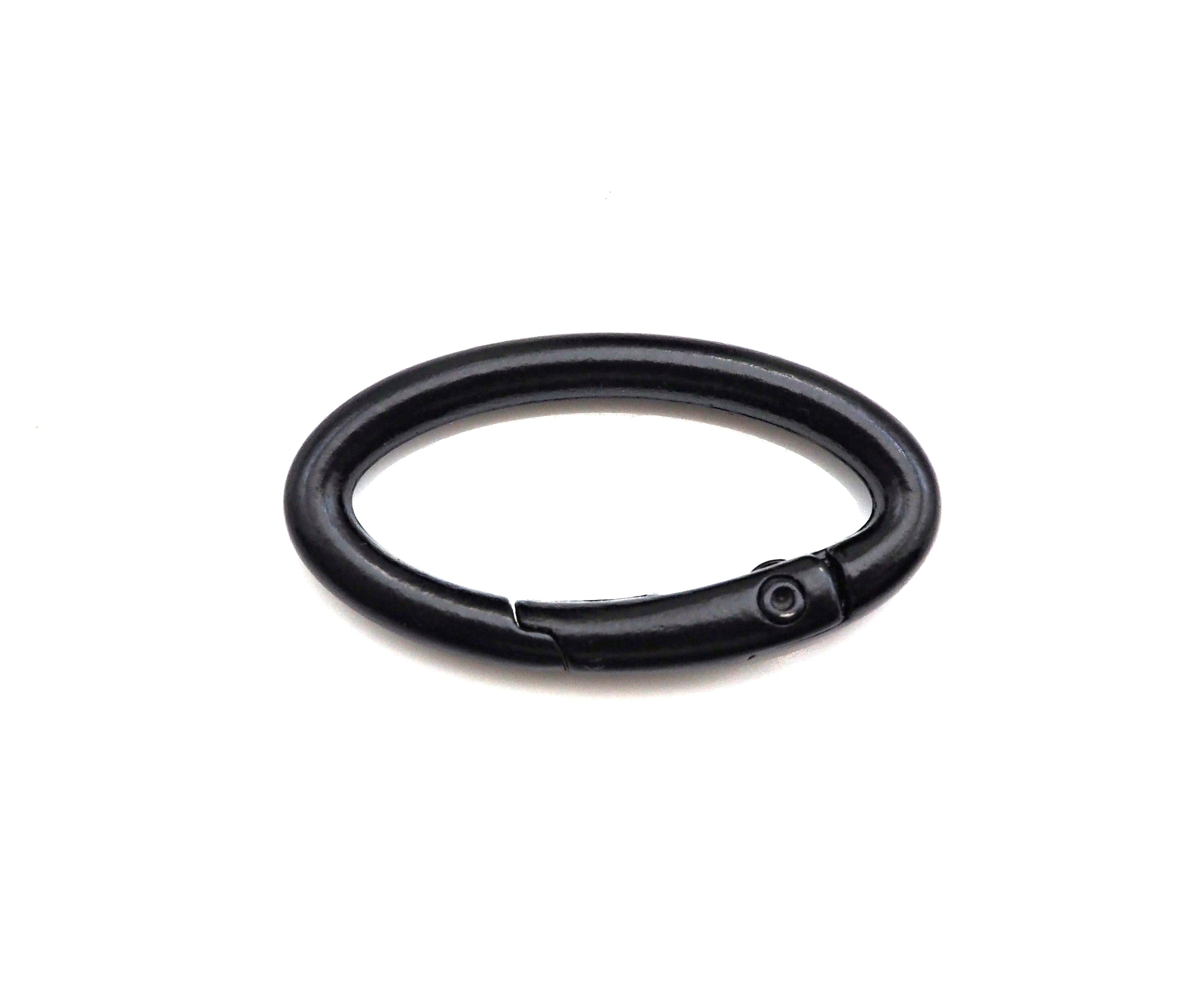Colorful Enamel Oval Spring Clasp, Easy open Spring Gate, Black/Yellow/Pink/White/Blue/Green/Brown Spring Gate, 16x31mm, Sku#K138