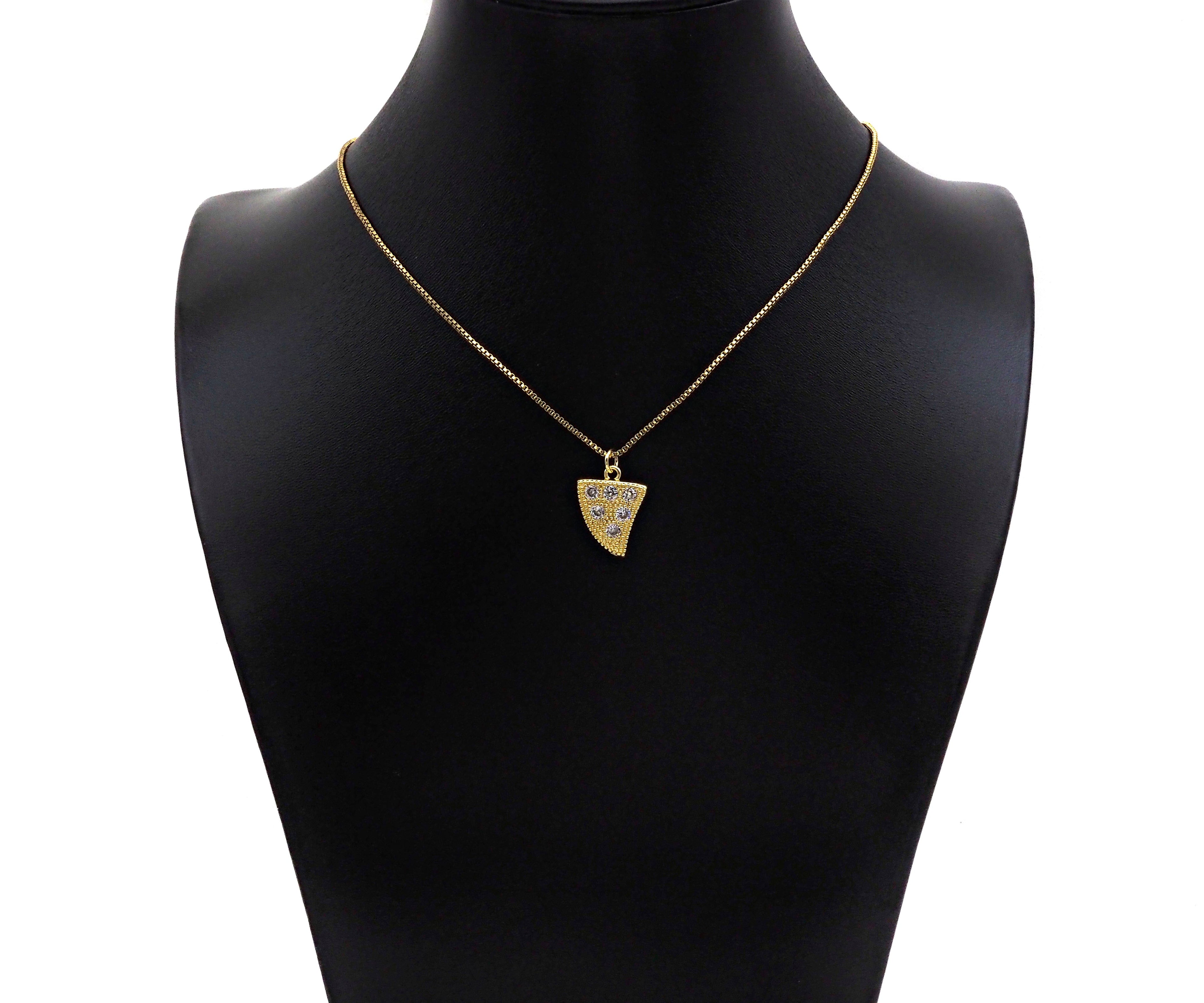 CZ Horn Shape Pendant, Sku#LK204