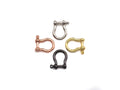 U Shape Lock Clasp, CZ Pave Clasp, Silver/Black/Rose Gold/Gold Carabiner Clasp, 15x19mm, sku#H218