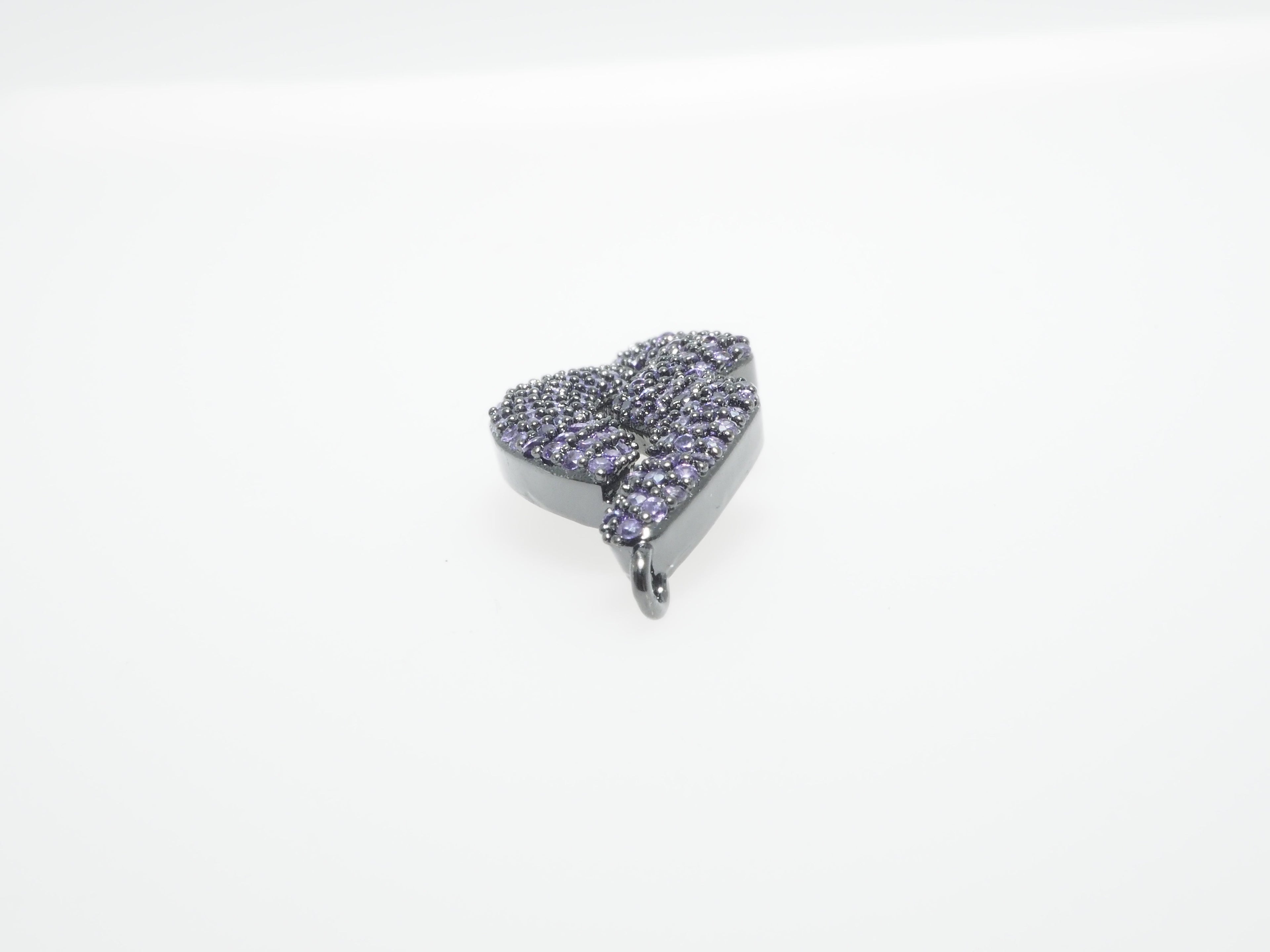 CZ Micro Pave Cobalt/Fuchsia/Violet Amethyst/Turquoise/Black Lip Connector, CZ Pave Connector Gumental, 13x30mm sku#BY032/E191