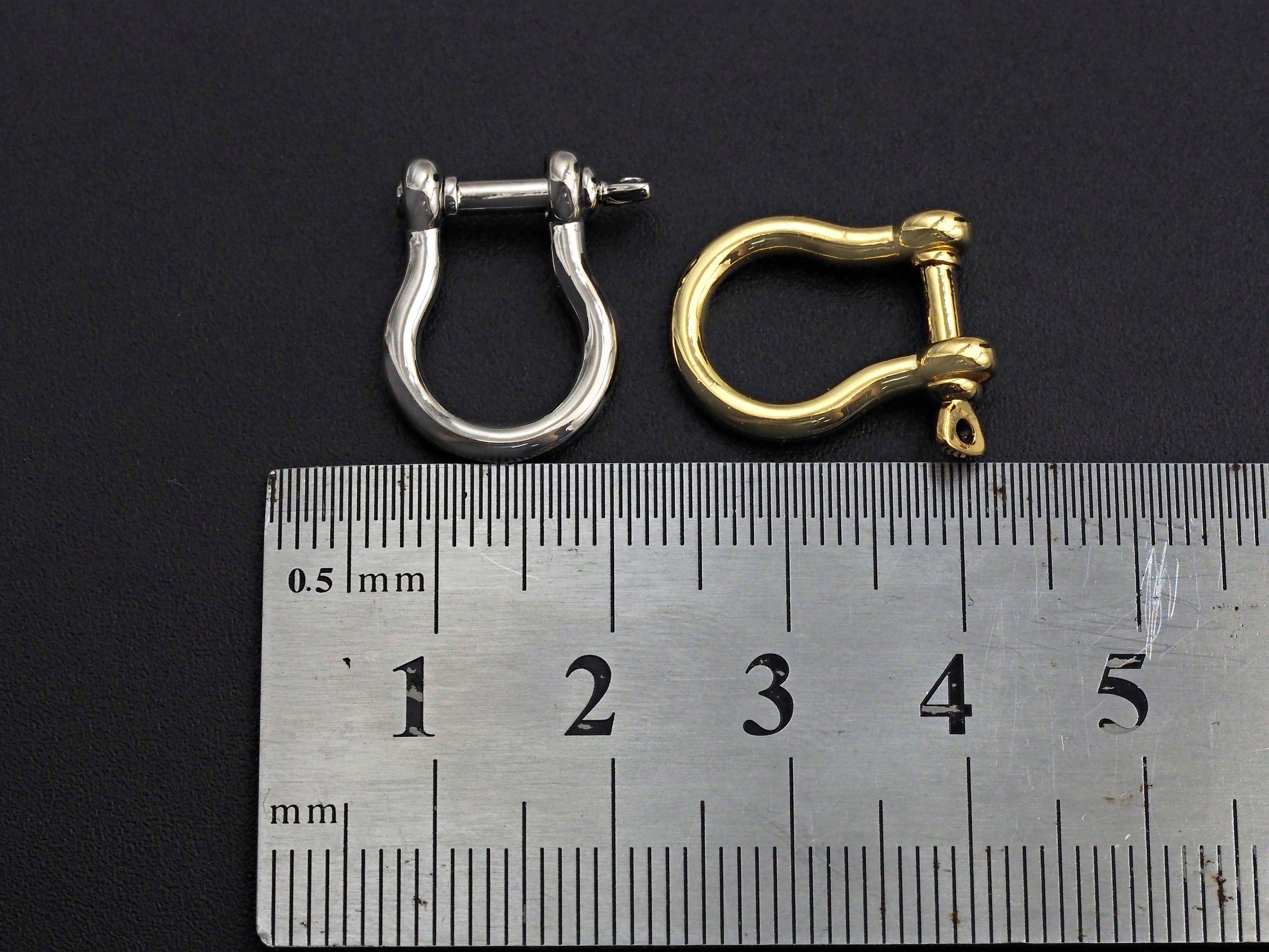 U Shape Lock Clasp, CZ Pave Clasp, Silver/Black/Rose Gold/Gold Carabiner Clasp, 15x19mm, sku#H218