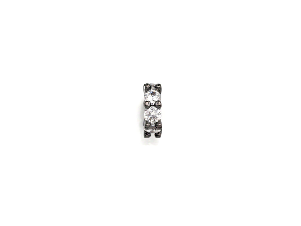 Big Hole CZ Pave beads, Cubic Zirconia Spacer Beads, European Large hole Bead, 3x8mm, sku#Z885