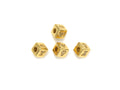 CZ Micro Pave Bee Bear Lip Dice Spacer Beads, Cubic Zirconia Cube Spacer Beads, NAME Beads in Gold Tone,8.5mm, sku#Z715