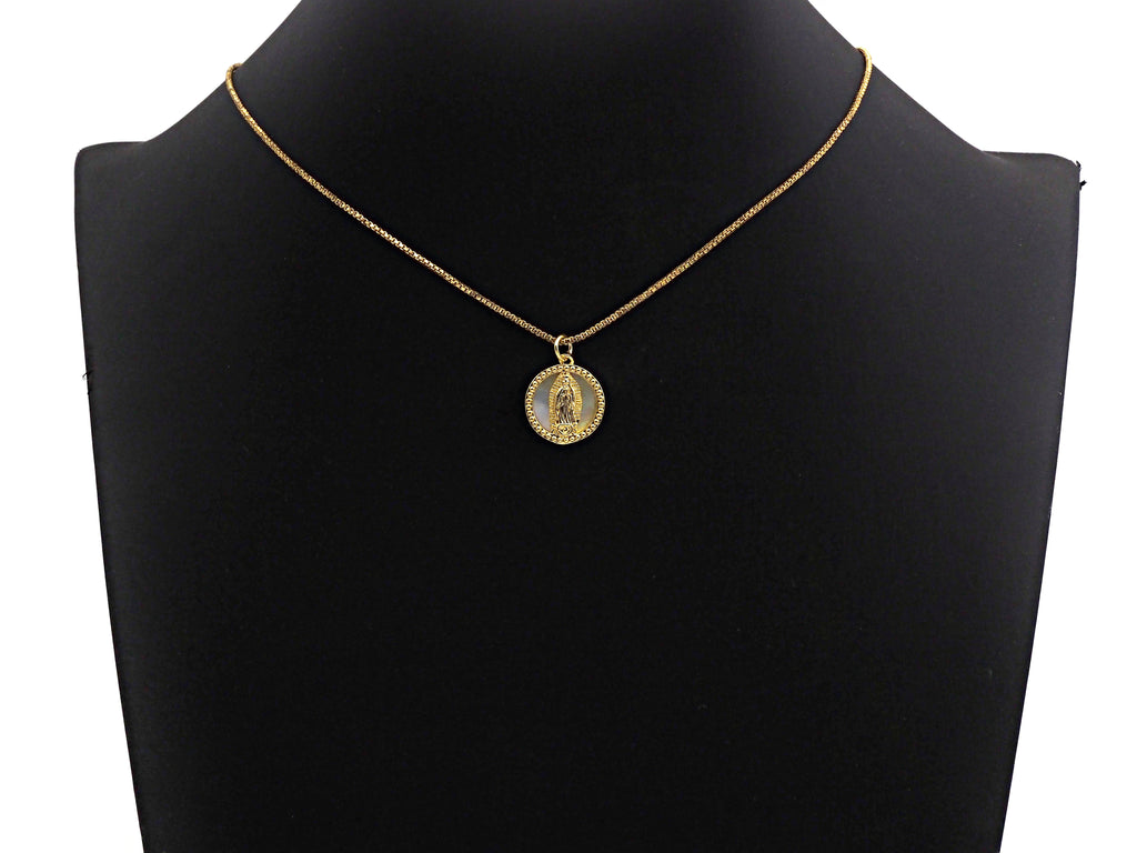 CZ Micro Pave Mary on Mother-of-pearl Coin Pendant/Charm, Cubic Zirconia Pendant Charm, Religious Charm, 15x18mm,sku#Z687