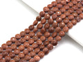Double Sided Turtle Shell Cut Goldstone Coin beads, 6mm Flat coin faceted, Natural Gemstone Beads, 16" Full strand, sku#U605